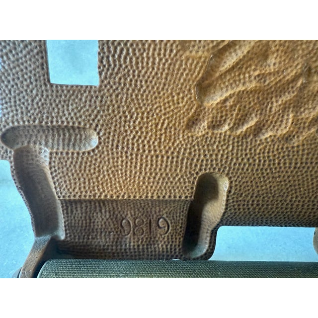 Antique Bronze h.l. Judd Co Native American Chief Adjustable Book Rack For Sale - Image 16 of 16