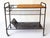 Vintage Wire and Wood Serving Cart/Rolling Table — 1950s-60s This serving cart, with its clean lines, embodies the wire...