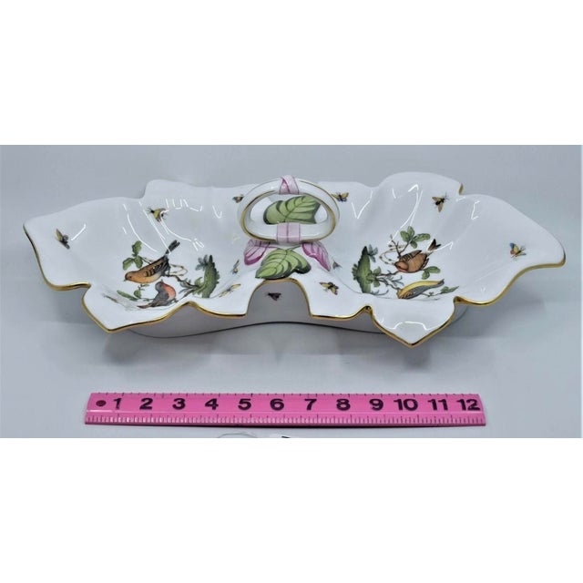 English 1940s Herend Rothschild Appetizer Hors D’oeuvres Candy Serving Dish For Sale - Image 3 of 11