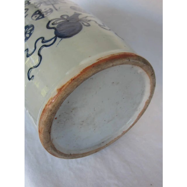 Mid 20th Century Chinese Blue and White Vase For Sale - Image 4 of 7