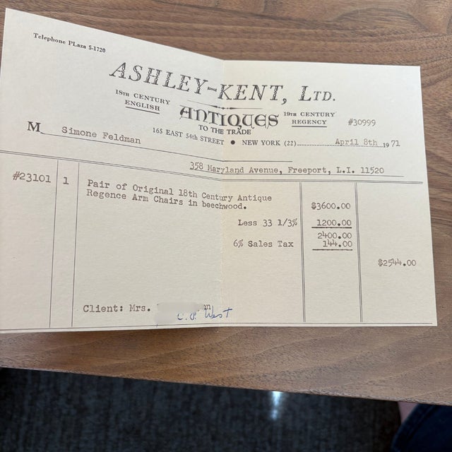 French Pair of Original 18th Century Antique Regence Fauteuil Arm Chairs in Beechwood For Sale - Image 3 of 18