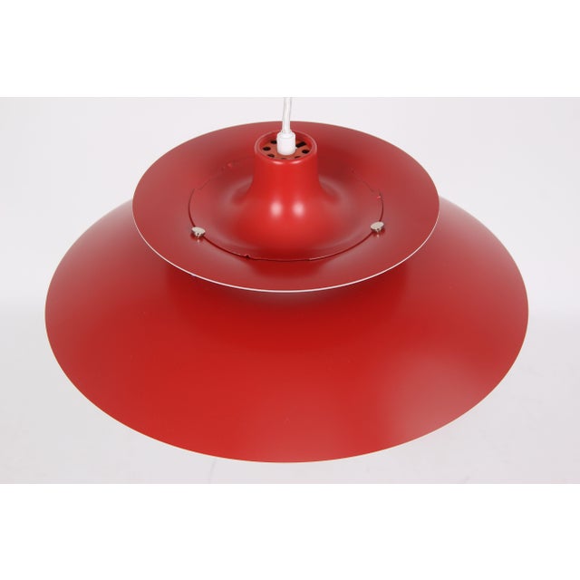 Louis Poulsen Red PH 5 Pendant Light by Poul Henningsen for Louis Poulsen, 1958 For Sale - Image 4 of 6