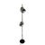 Vintage floor lamp made by the Dutch company GEPO. Period correct chrome shades and black base with a chromed upright...