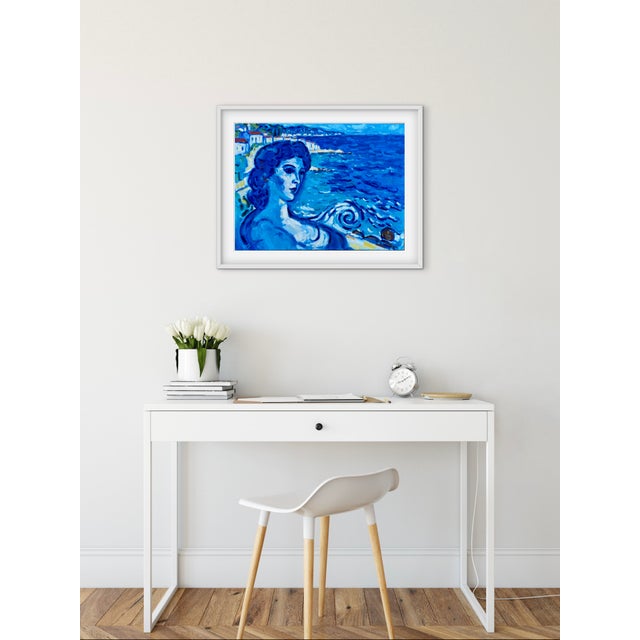 Contemporary Seascape Oil Painting in Blue For Sale In Reno/Lake Tahoe - Image 6 of 8