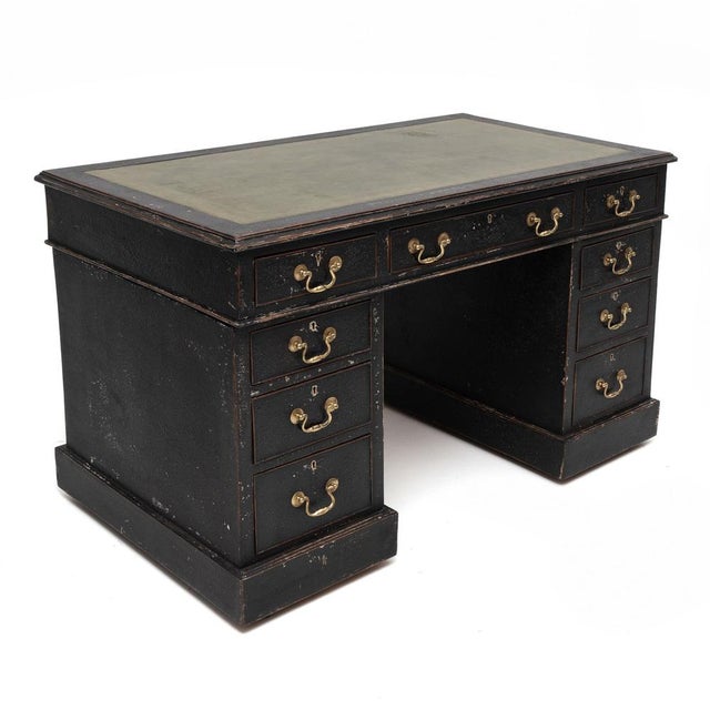Antique English Black Desk, 1800s For Sale - Image 5 of 5