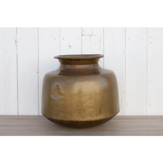 Large Antique Brass Water Pot For Sale - Image 10 of 10