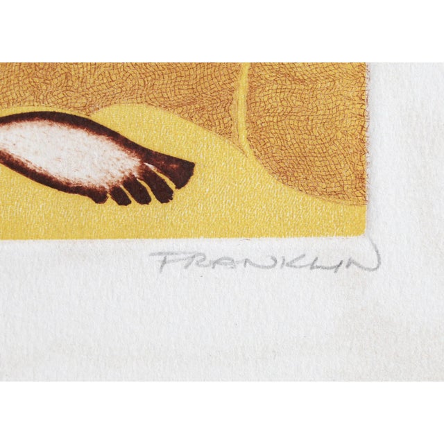 Artist: Franklin Title: Exit Year: circa 1970 Medium: Etching, signed in pencil Edition: MC Image Size: 14.75 x 13.5...