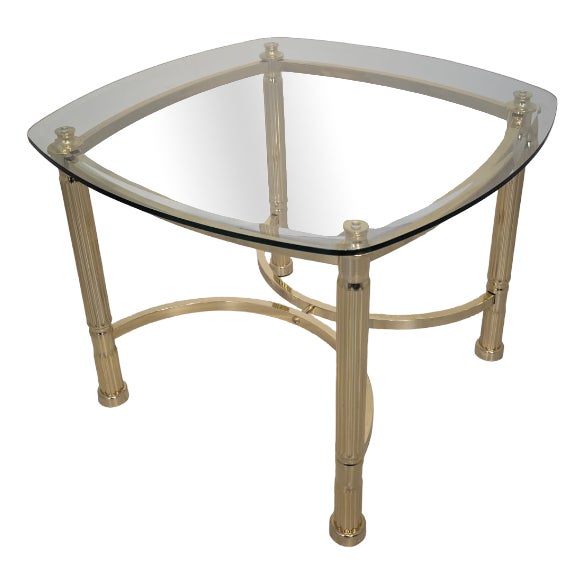 Hollywood Regency Gilt Coffee Table Frame with Glass Top, 1970 For Sale