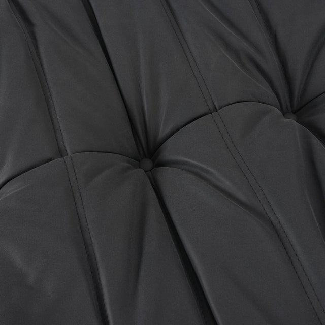 Animal Skin Authentic Ligne Roset Togo 5-Piece Sectional Set in Monolith Black Leather For Sale - Image 7 of 18