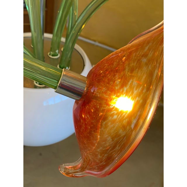Contemporary Flowers Murano Glass Cascade Chandelier For Sale - Image 12 of 13