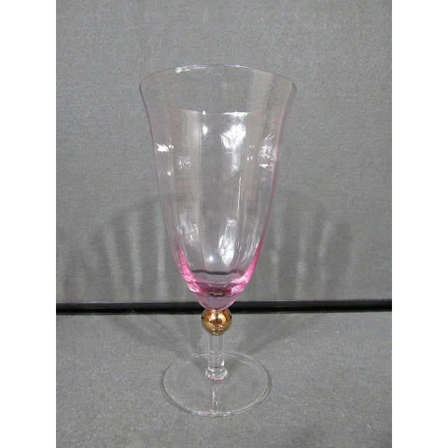 Metal 1990s Royal Albert Old Country Roses Formal Pink Water Goblets, Set of 2 For Sale - Image 7 of 7