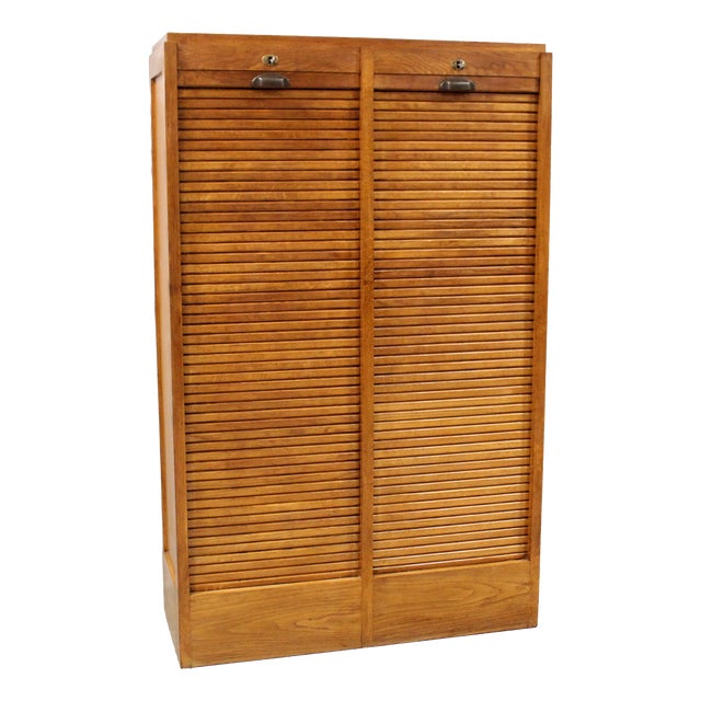 Vintage Filing Cabinet in Oak, 1920s For Sale