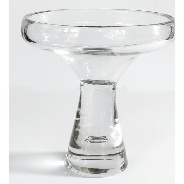 Mid-Century Modern Mid-Century Modern Heavy Orrefors Standing Fruit Bowl Signed 5.9 LBS C1940s For Sale - Image 3 of 7