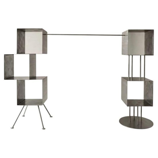 Rubik Complete Shelves in Stainless Steel by Metalmorphosis Studio, Set of 2 For Sale - Image 10 of 10