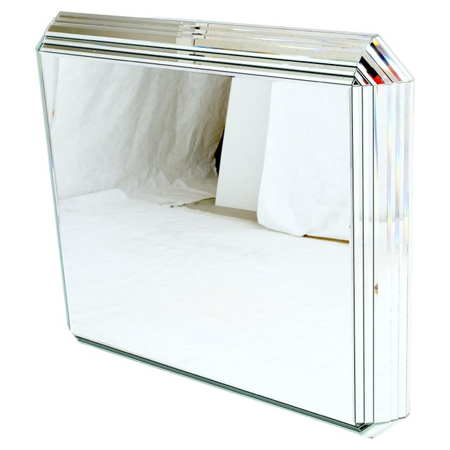 Mid-Century Modern Large 3D 6" Deep Mirror Frame 48x54 Wide Rectangle Square Wall Mirror For Sale - Image 3 of 9