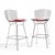 Harry Bertoia for Knoll Mid Century Chrome Bar Stools - Pair Each stool measures: 21 wide x 22 deep x 41.25 inches high,...