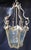 French Brass and Glass 6-pane lantern. Fine brass French Cylindar Lantern. A central stem holds 4 Edison sockets. The...