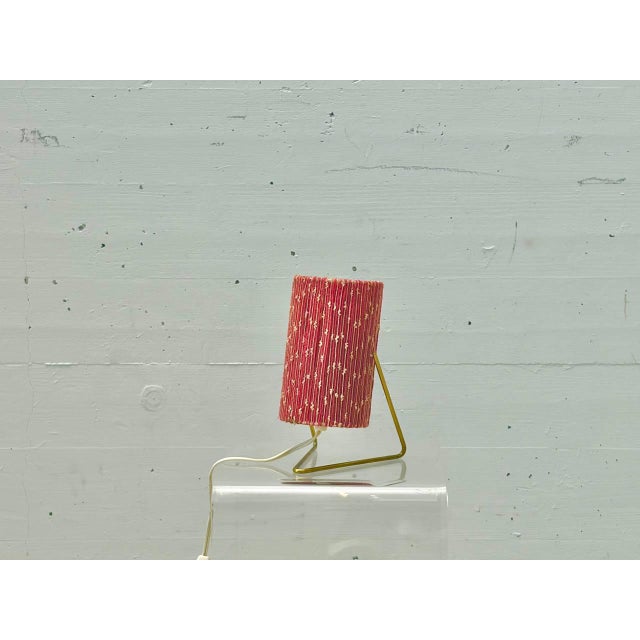 Table Lamp with Fabric Shade and Brass Frame, 1960s For Sale - Image 11 of 16