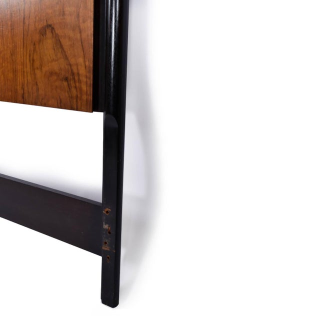 John Stuart and Mount Airy Modern King Size Bed Headboard Walnut and Dark Wood For Sale - Image 9 of 11
