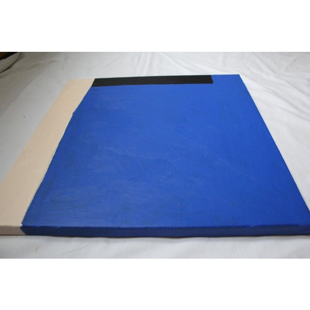 Bodasca, Abstract Trio in Cobalt Blue, 2025, Acrylic on Canvas For Sale - Image 9 of 10