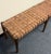 Pottery Barn Pottery Barn Skylar Woven Leather Bench For Sale - Image 4 of 10