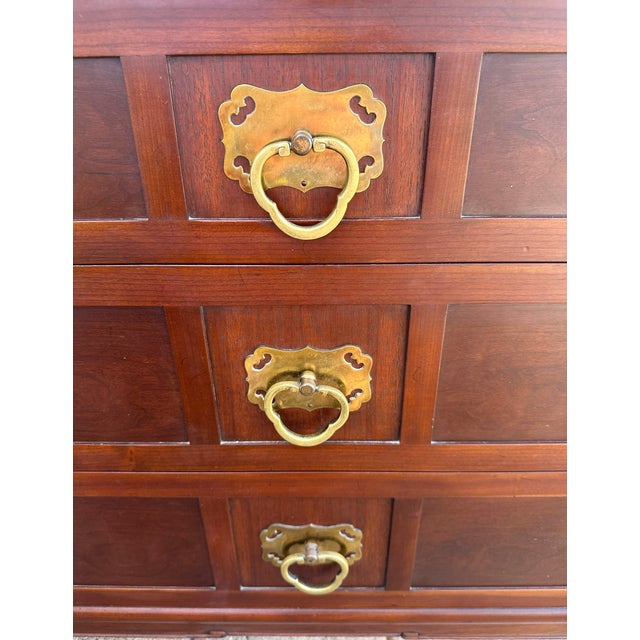 Vintage Regency 3 Drawer Dresser Hollywood Regency Mid Century Commode Console For Sale In Miami - Image 6 of 7