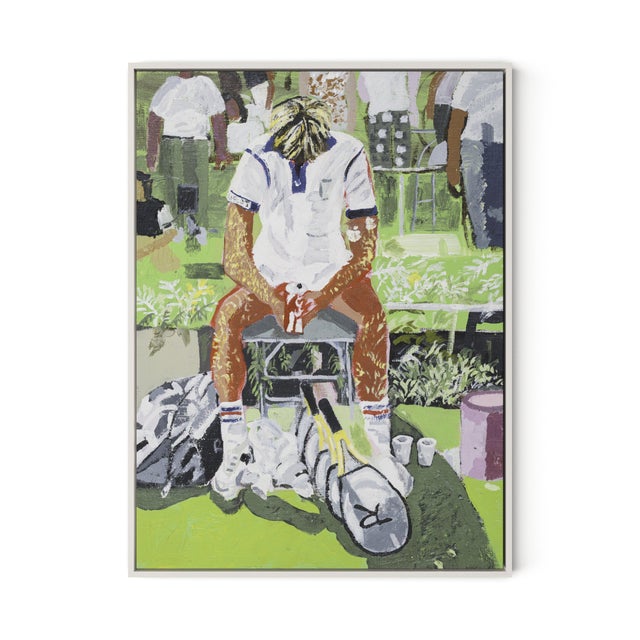 Shaun Ellison Contemplation by Shaun Ellison in White Frame, Medium Art Print On Canvas For Sale - Image 4 of 4