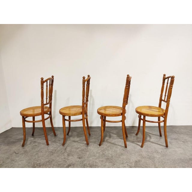 1950s Vintage Bistro Chairs, 1950s, Set of 4 For Sale - Image 5 of 9
