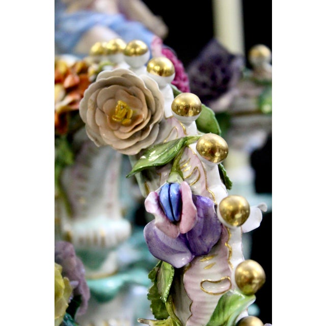 Rococo Porcelain Chandelier from Meissen, 1886 For Sale - Image 9 of 17