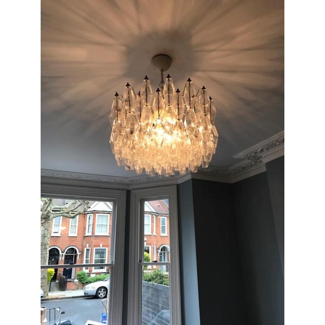 Poliedri Murano Glass Chandelier in the style of Carlo Scarpa, 1980s For Sale - Image 17 of 18