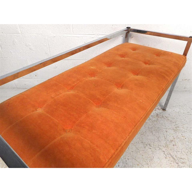 1970s Mid-Century Chrome-Framed Settee For Sale In New York - Image 6 of 12