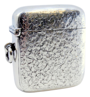 Silver Matchstick with Relief Plant Motifs