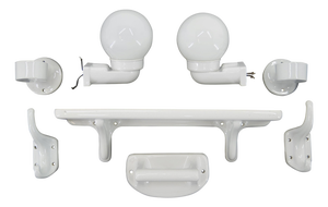 Art Deco Bathroom Set by Ditmar Urbach, 1920s, Set of 8