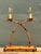 Vintage Faux Bamboo Double Arm Metal Lamp For Sale - Image 10 of 13