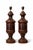 Manises ceramic lamps, with a glossy brown glaze and classic-style decorative reliefs. Pieces with character and artisanal...