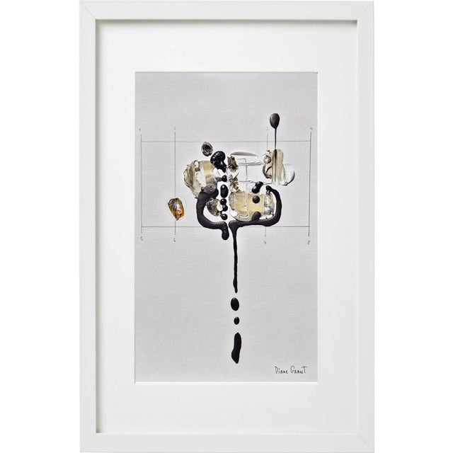 2020s Set of 6 - One-of-a-Kind Organic Modern Framed Botanic Floral Oil Paintings by Diane Grant - Secession Style / Herbarium / Floral / Earth Tones For Sale - Image 5 of 7