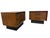 Elevate your bedroom with this exceptional pair of Mid-Century Modern Lane walnut and rosewood nightstands, crafted in the...