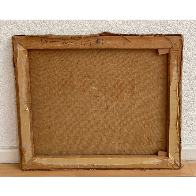 J. Hinnen, Landscape, 1958, Oil on Canvas For Sale - Image 9 of 11