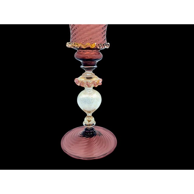 Venetian Tipetto Goblet in Murano Glass from Manifattura Di Murano, 1970s For Sale - Image 6 of 12