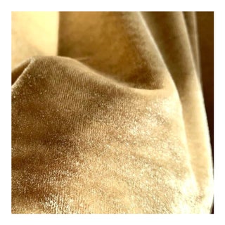 Ralph Lauren Royal Silk Velvet, Golden Tan, Cream Beige, Made in Italy 6.75 Yards For Sale
