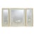 Vintage Three-Piece Swan Etched Mirror Set With Gold-Tone Frames For Sale