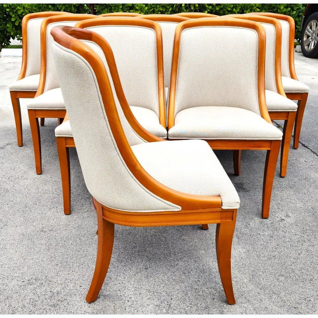 1990s Italian Style Yacht Dining Chairs Set of 10 For Sale - Image 5 of 12
