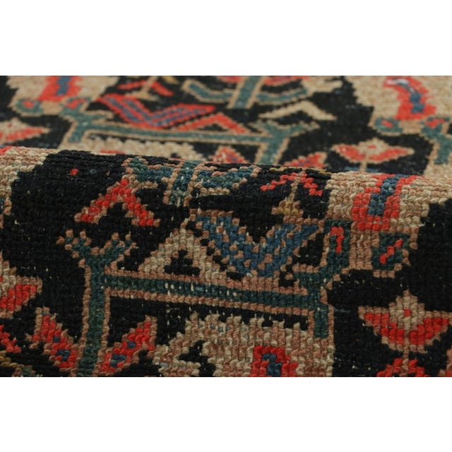 Textile Vintage Persian Malayer Rug With Colorful, Dense Floral Patterns - Rug & Kilim For Sale - Image 7 of 7