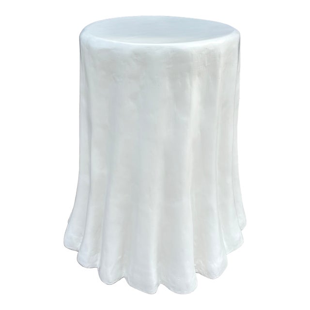 Sculptural Papier-Mâché Draped Table For Sale