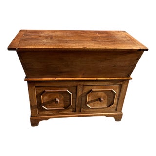 Wooden Bakers Chest with Storage Drawers For Sale