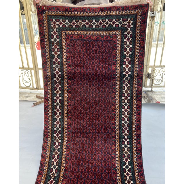 Textile Vintage Afghan Dokhtar Qazi Boteh Runner - 6'3" X 2'8" For Sale - Image 7 of 12