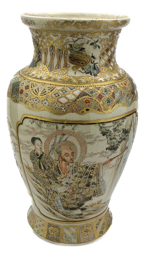Antique Japanese Satsuma Ware Vase, 19th Century