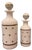 Metal Antique Portieux Vallerysthal French White Opaline Gold Star Apothecary Bottles — Pair For Sale - Image 7 of 13