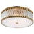 Kean 18" Flush Mount in Hand-Rubbed Antique Brass with Clear Glass Rods and Frosted Glass Diffuser Designer: Chapman &...