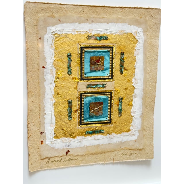 Kara Young - Framed Mixed Media Abstract Works, a Pair For Sale - Image 4 of 12